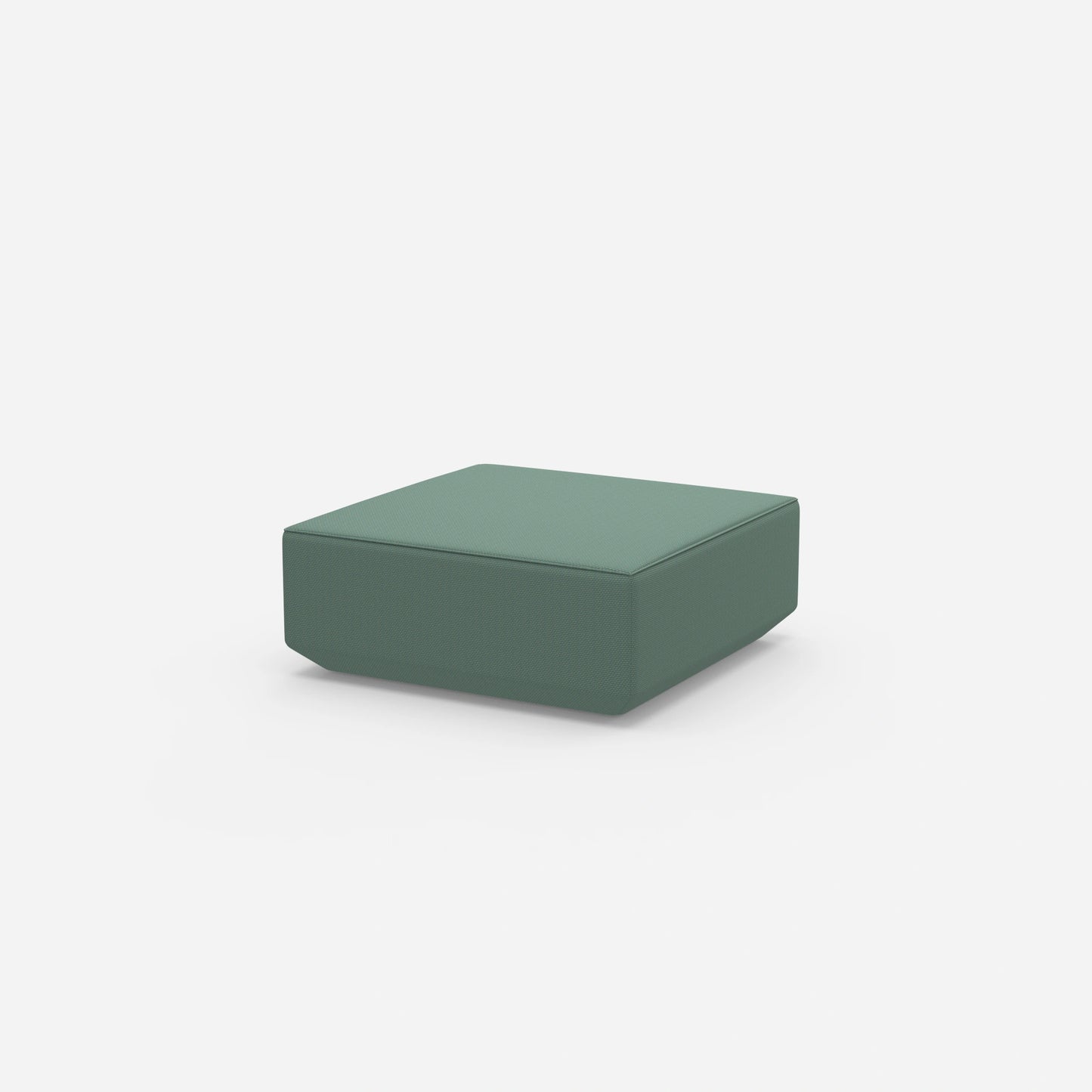 Modern pouf blue from the side