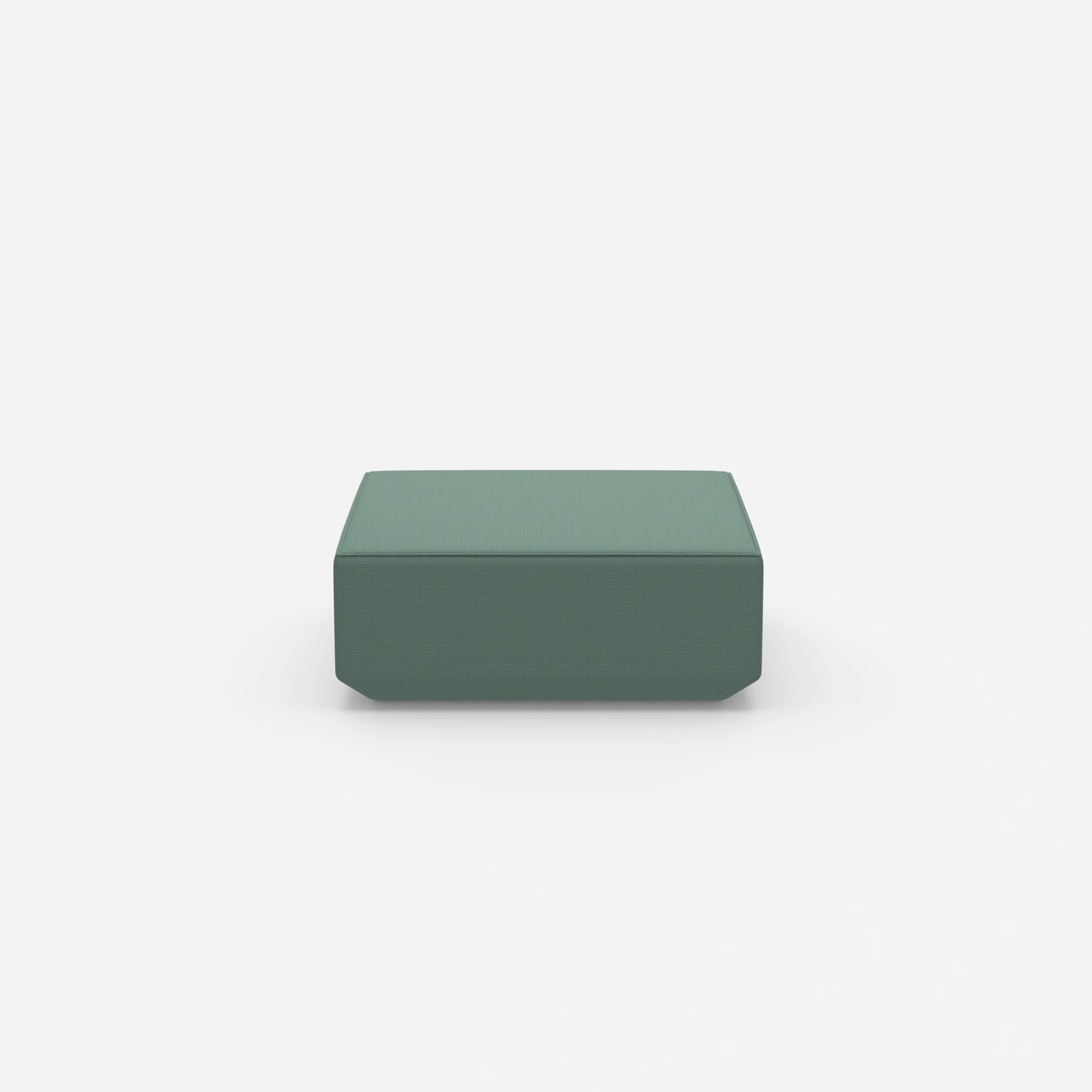 Modern pouf blue from the front