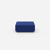Modern pouf blue from the front