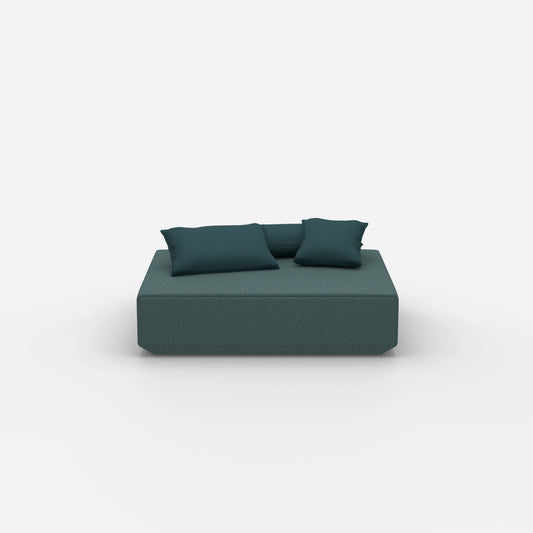 Modern pouf petrol from the front