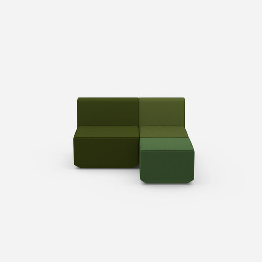 Modular corner sofa 140 cm wide from the front
