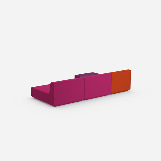 Modular corner sofa lounge from behind