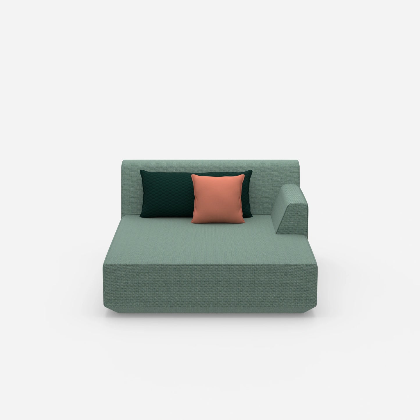 Modular recamiere for 2 from the front