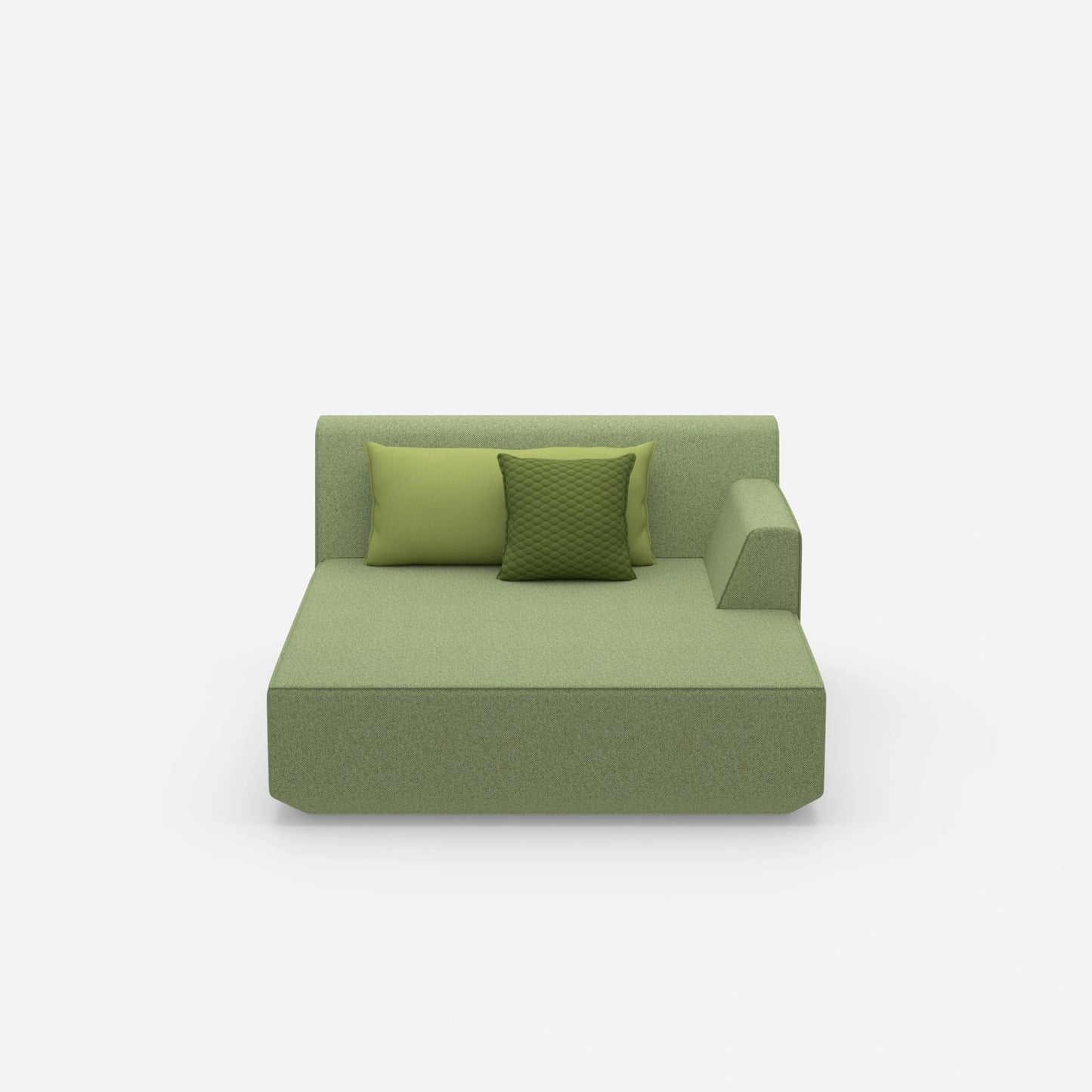 Modular recamiere for 2 from the front