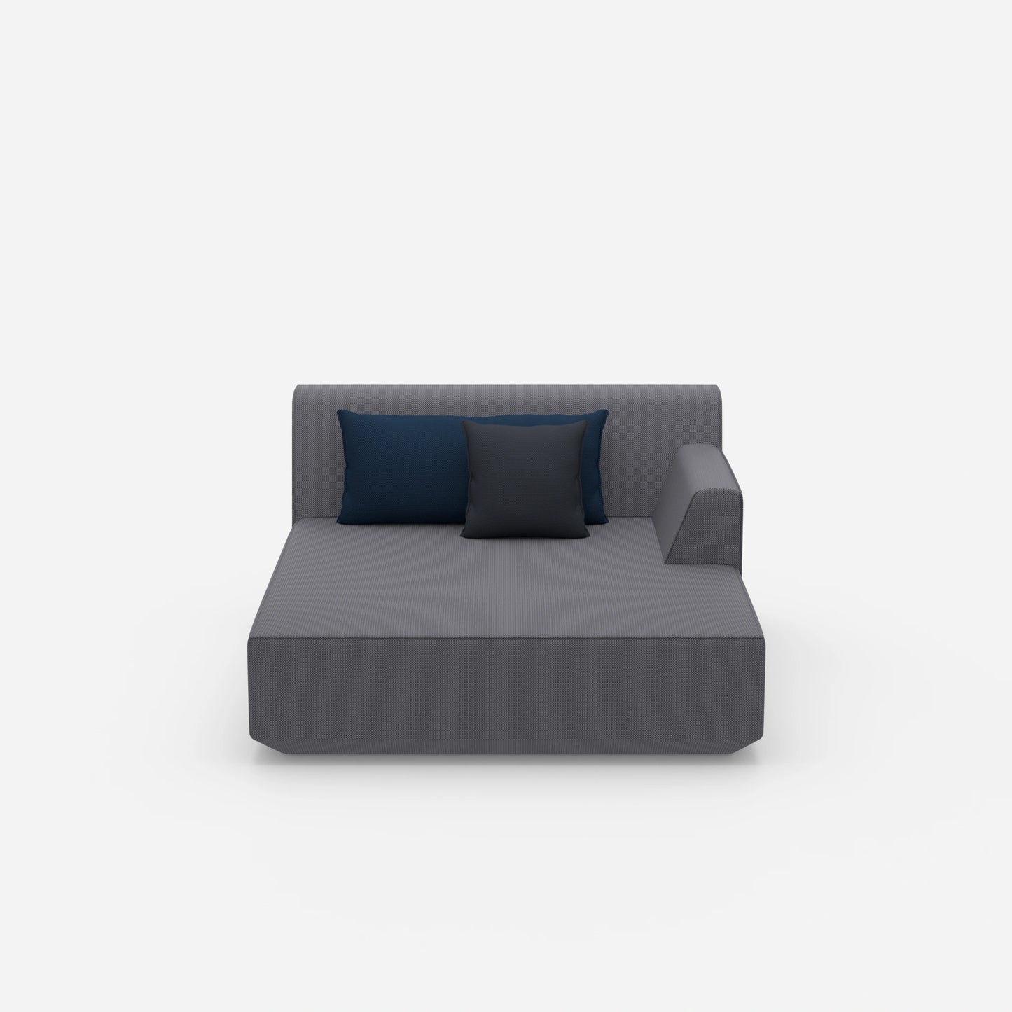 Modular recamiere for 2 from the front