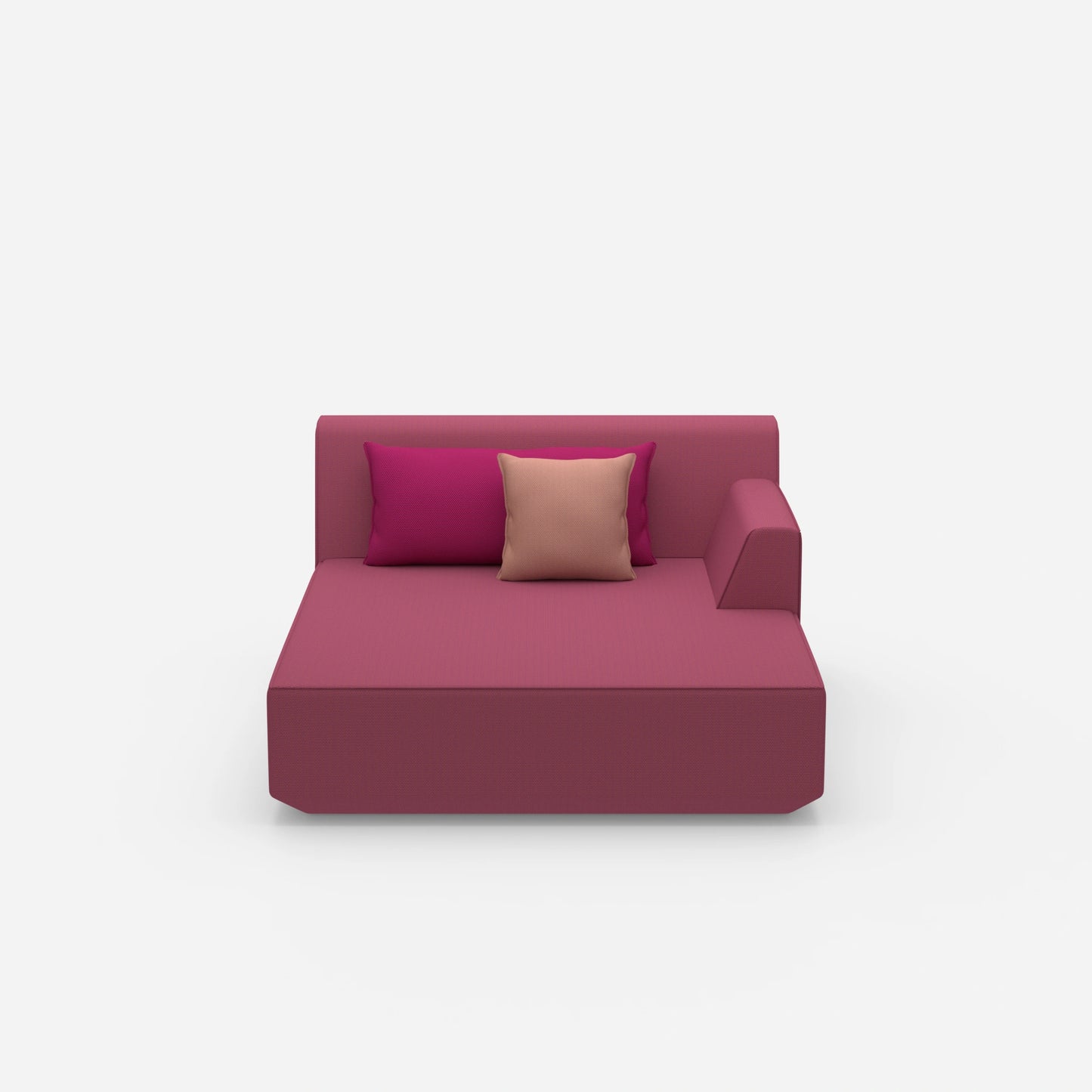 Modular recamiere for 2 from the front