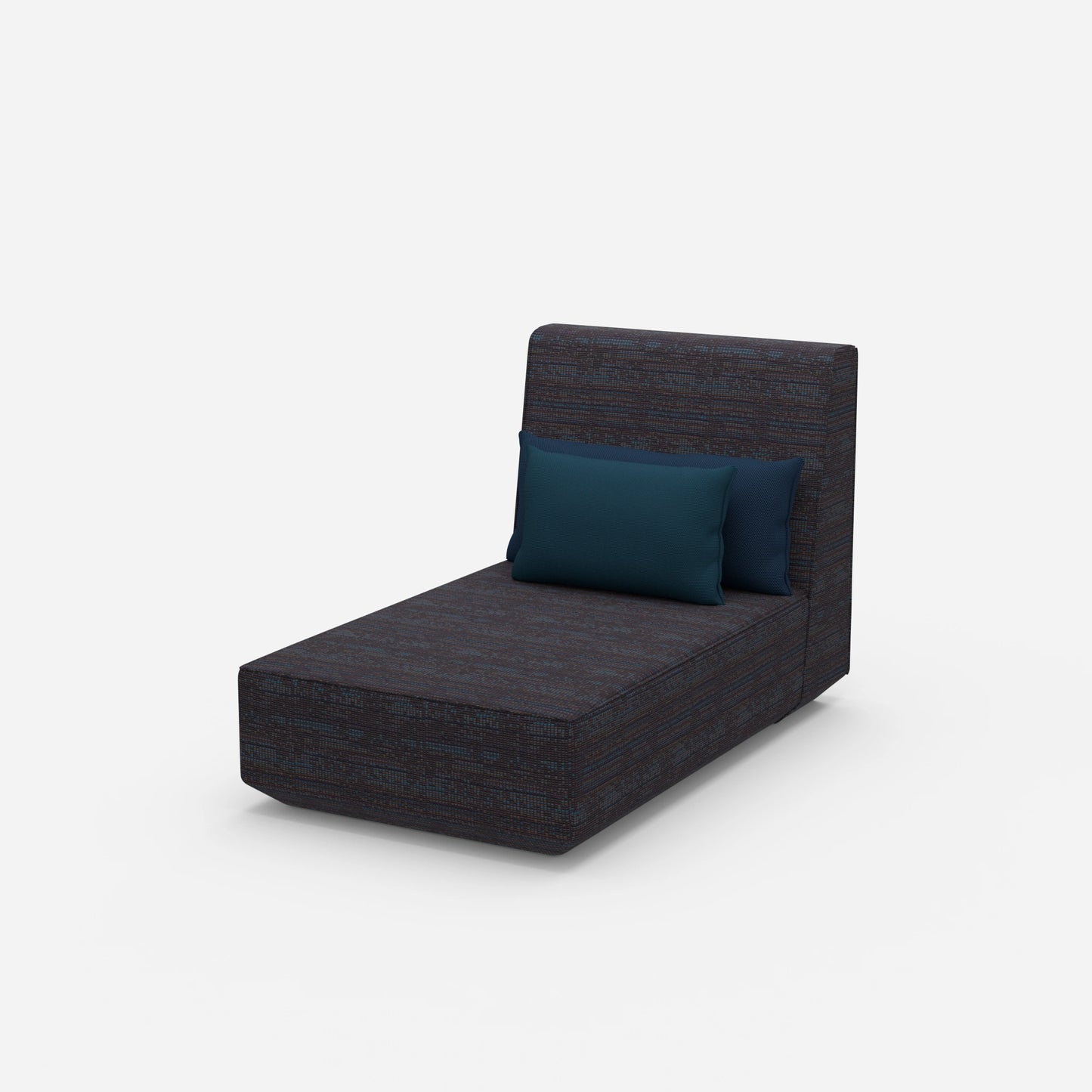 Modular recamiere with high backrest from the side