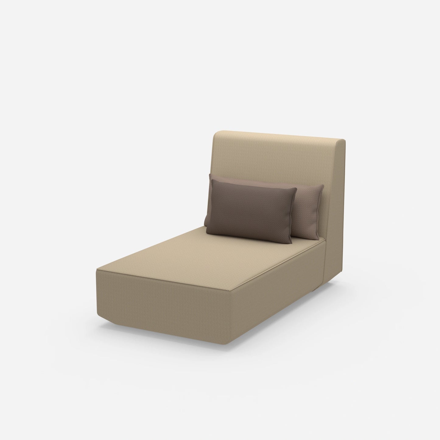 Modular recamiere with high backrest from the side