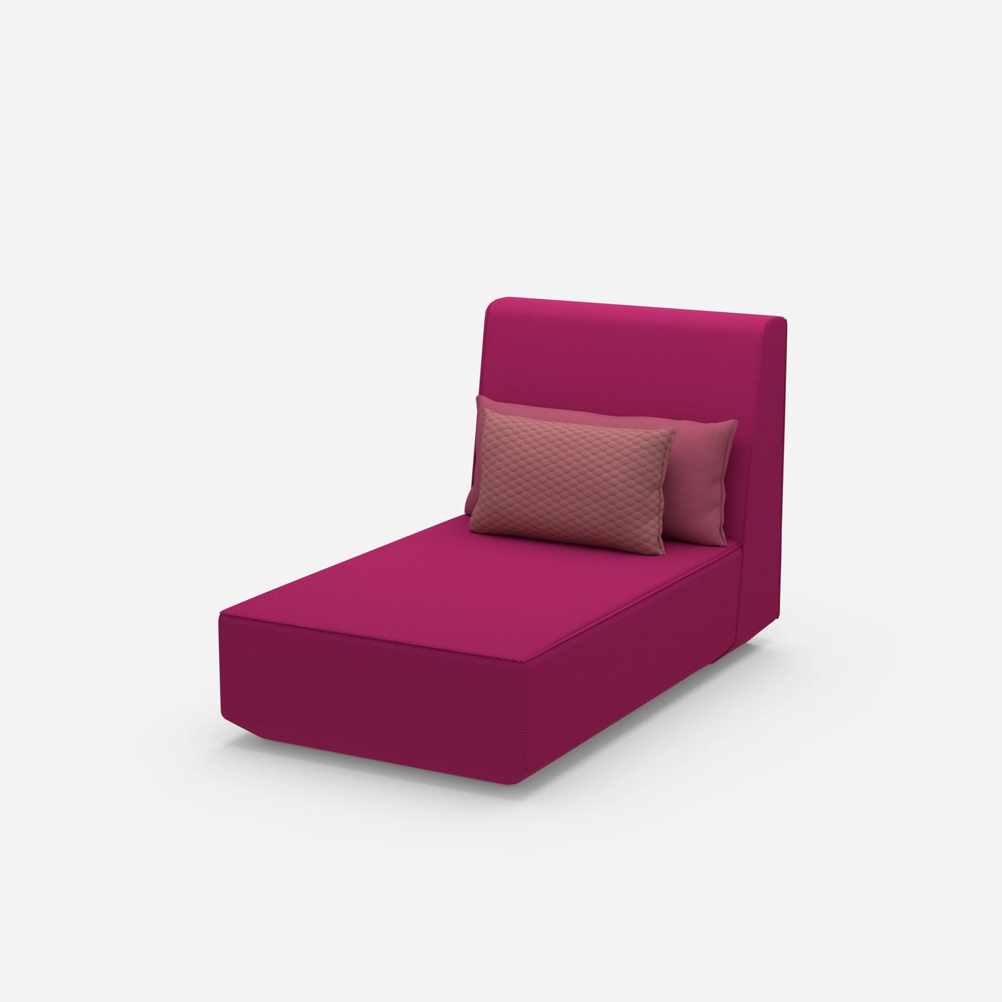Modular recamiere with high backrest from the side