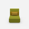 Modular chaise longue with high backrest from the front