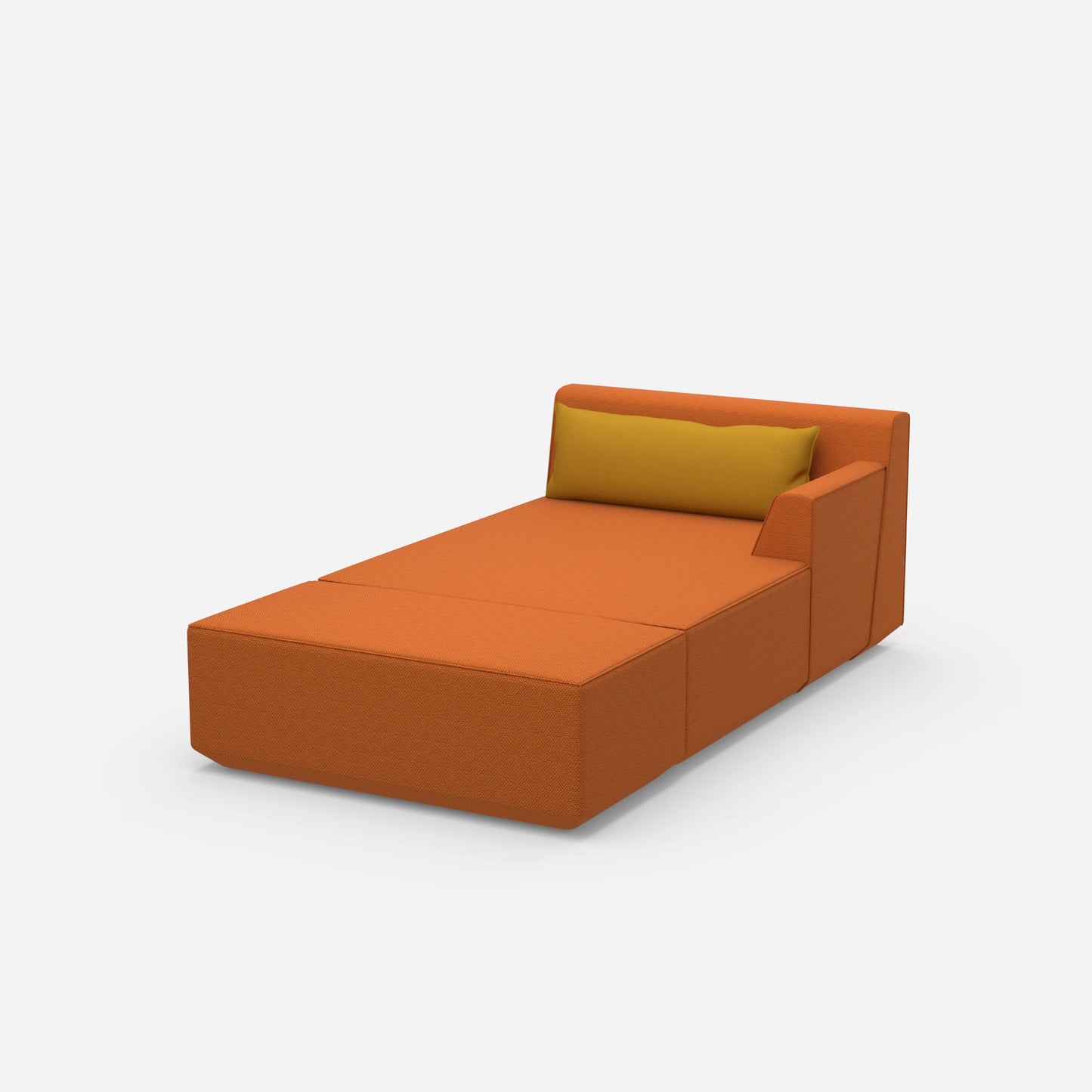 Modular recamiere for sleeping from the side