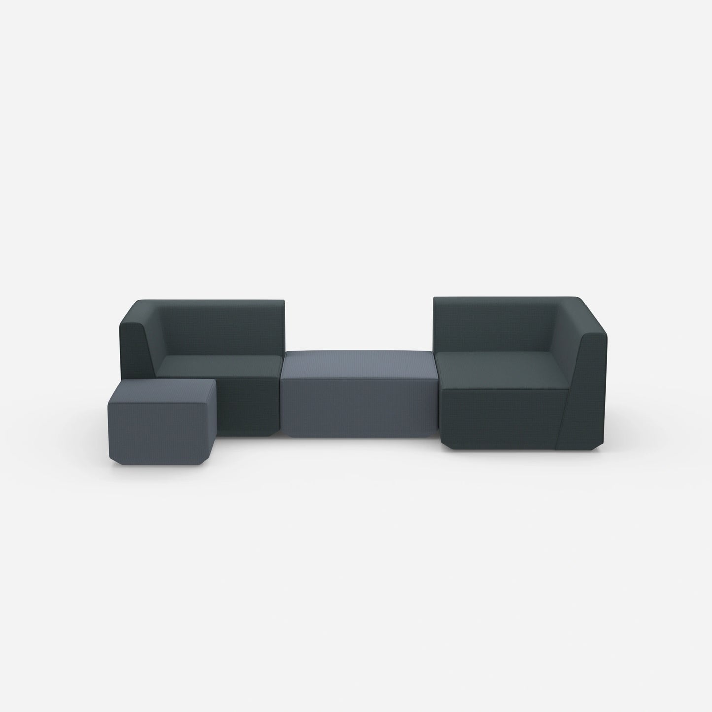 Modular sofa landscape from the front