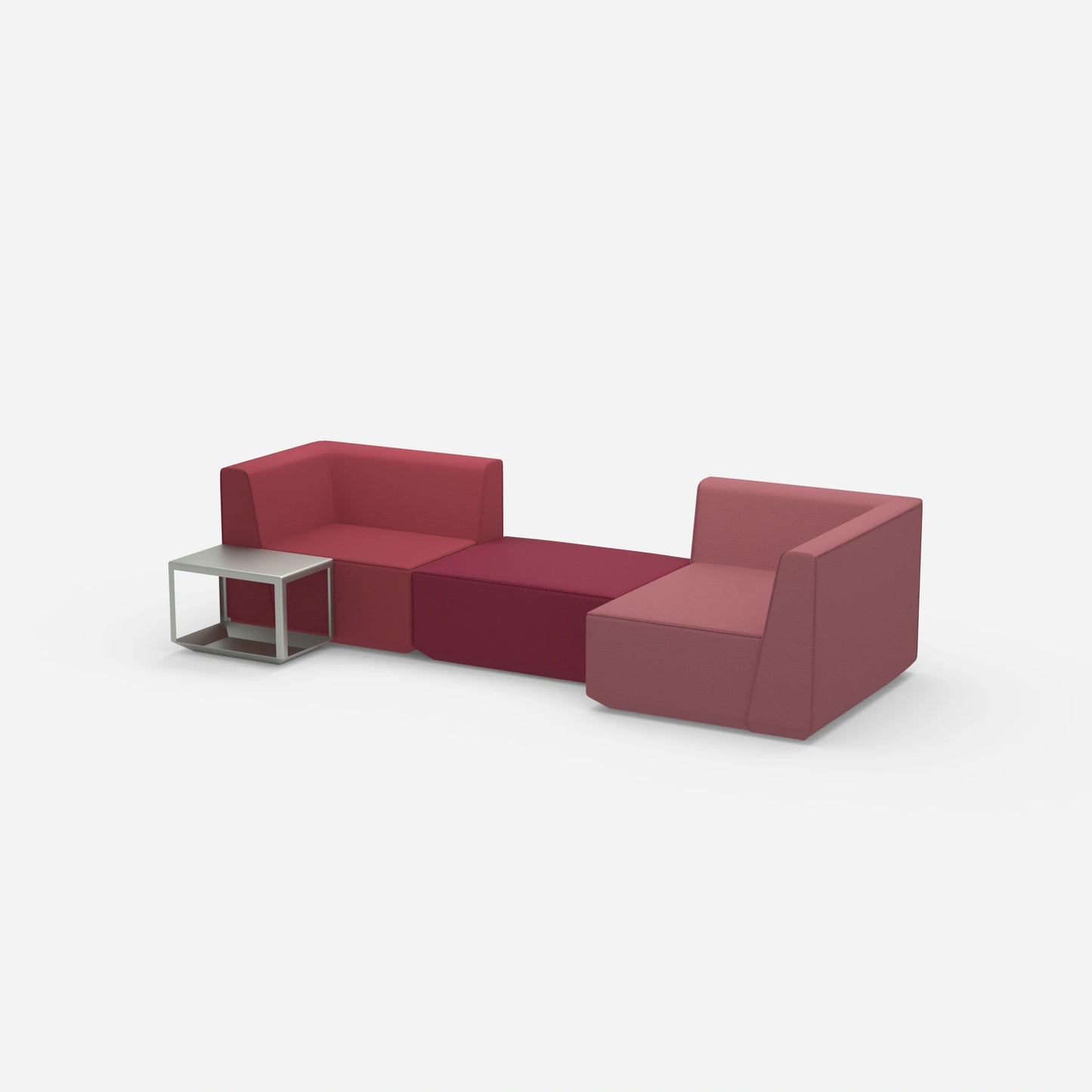 Modular sofa landscape from the side