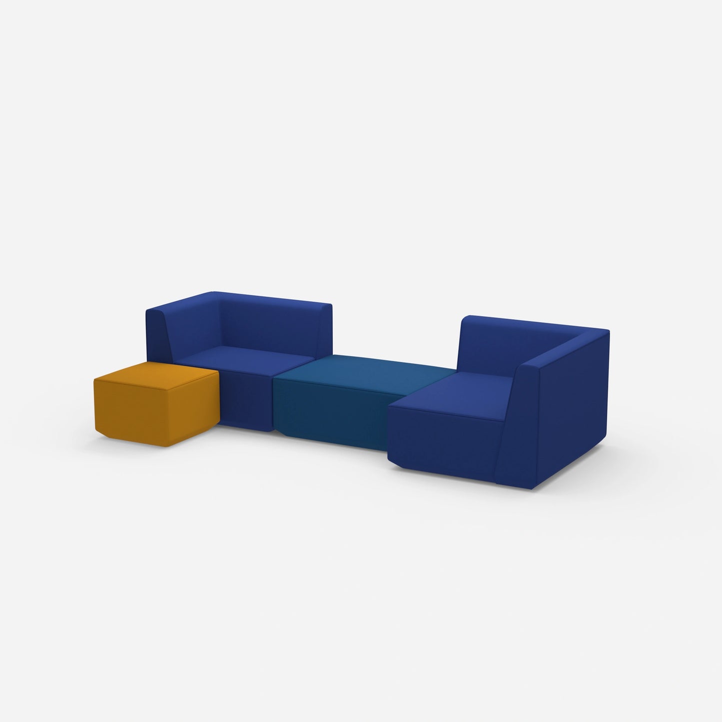 Modular sofa landscape from the side