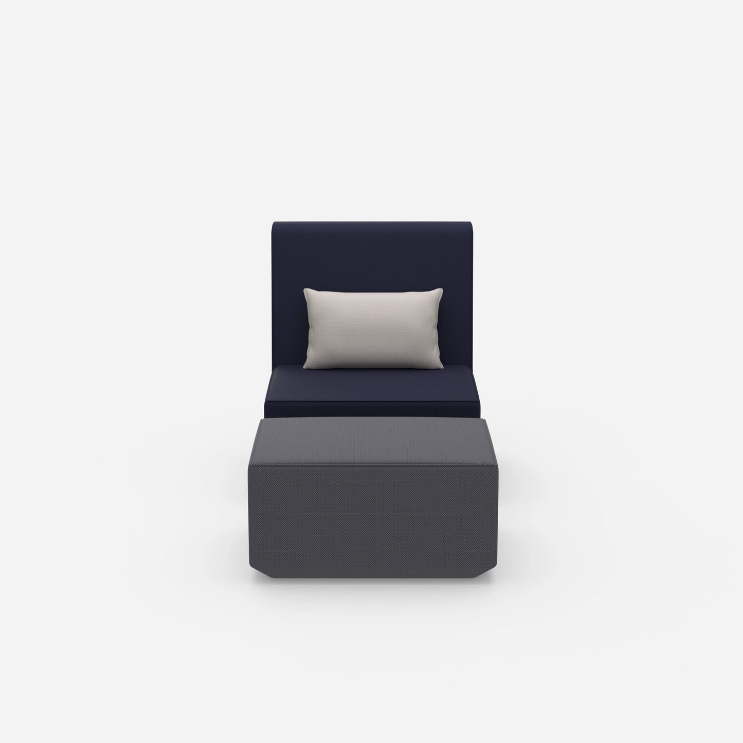 Modular & comfortable reading chair from the front