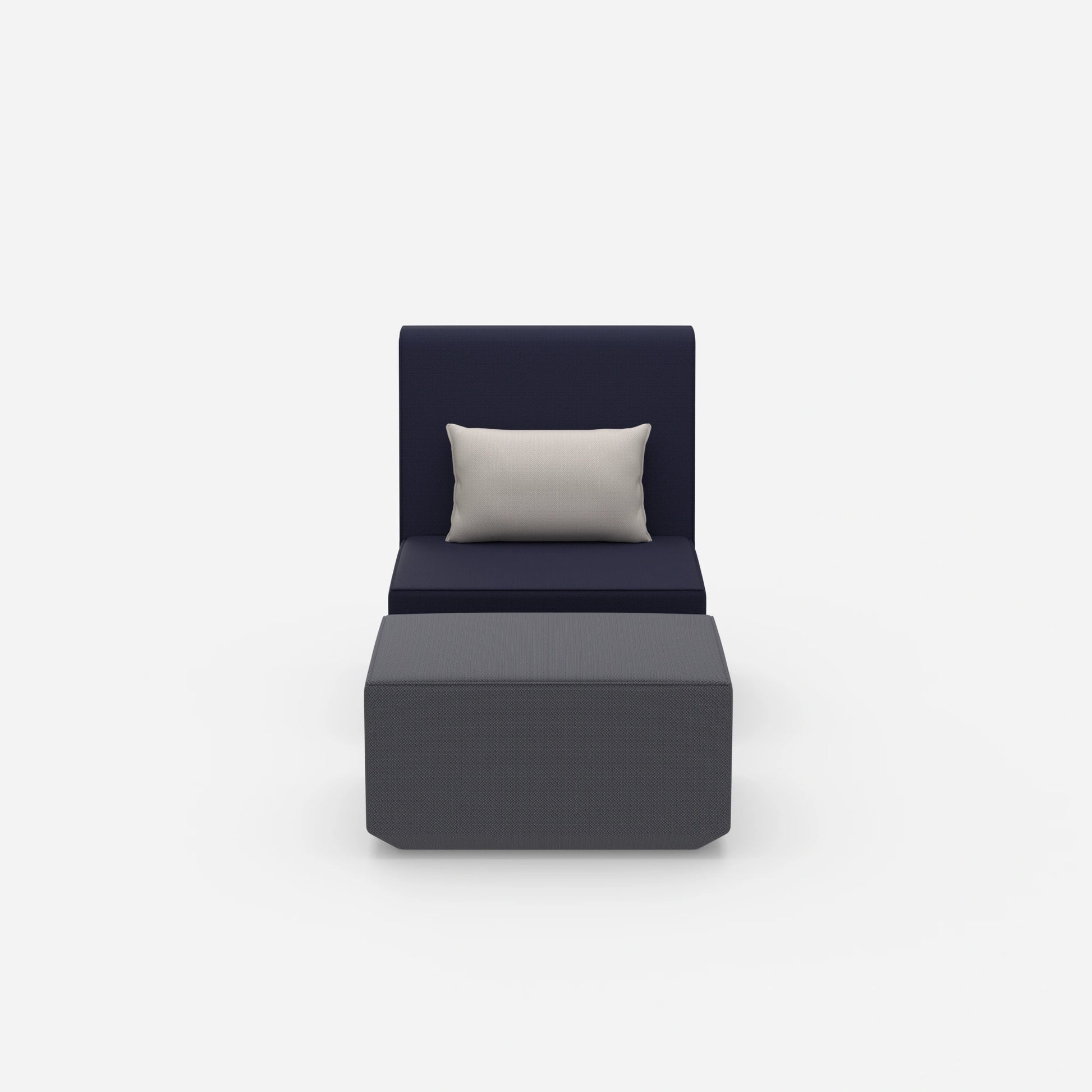 Modular & comfortable reading chair from the front