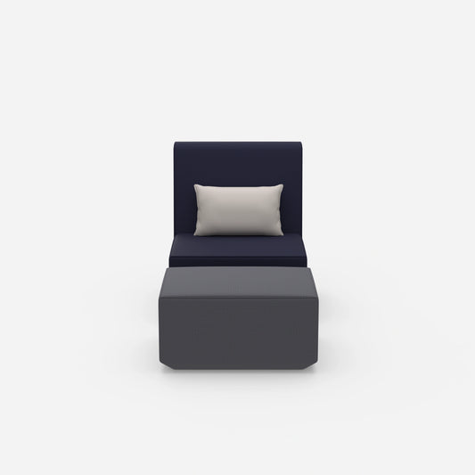 Modular & comfortable reading chair from the front