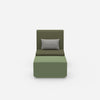 Modular & comfortable reading chair from the front