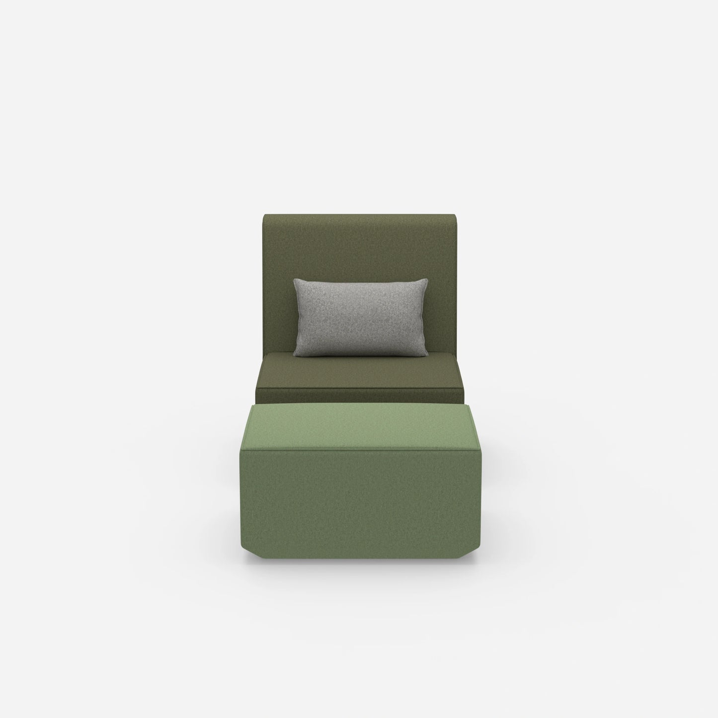 Modular & comfortable reading chair from the front