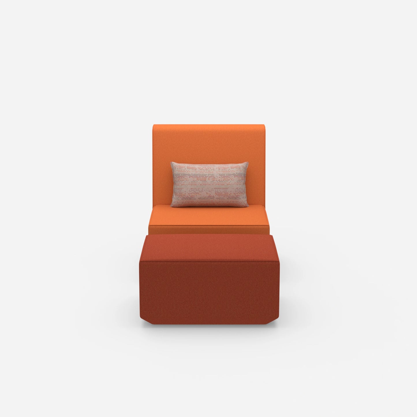 Modular & comfortable reading chair from the front