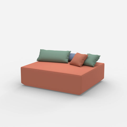 Modular pouf in large from the side