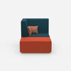 Modular armchair for TV from the front