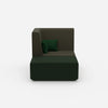 Modular armchair for TV from the front