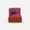 Modular armchair for TV from the front