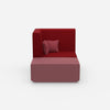 Modular armchair for TV from the front