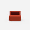 Modular armchair without backrest 100 cm wide from the front