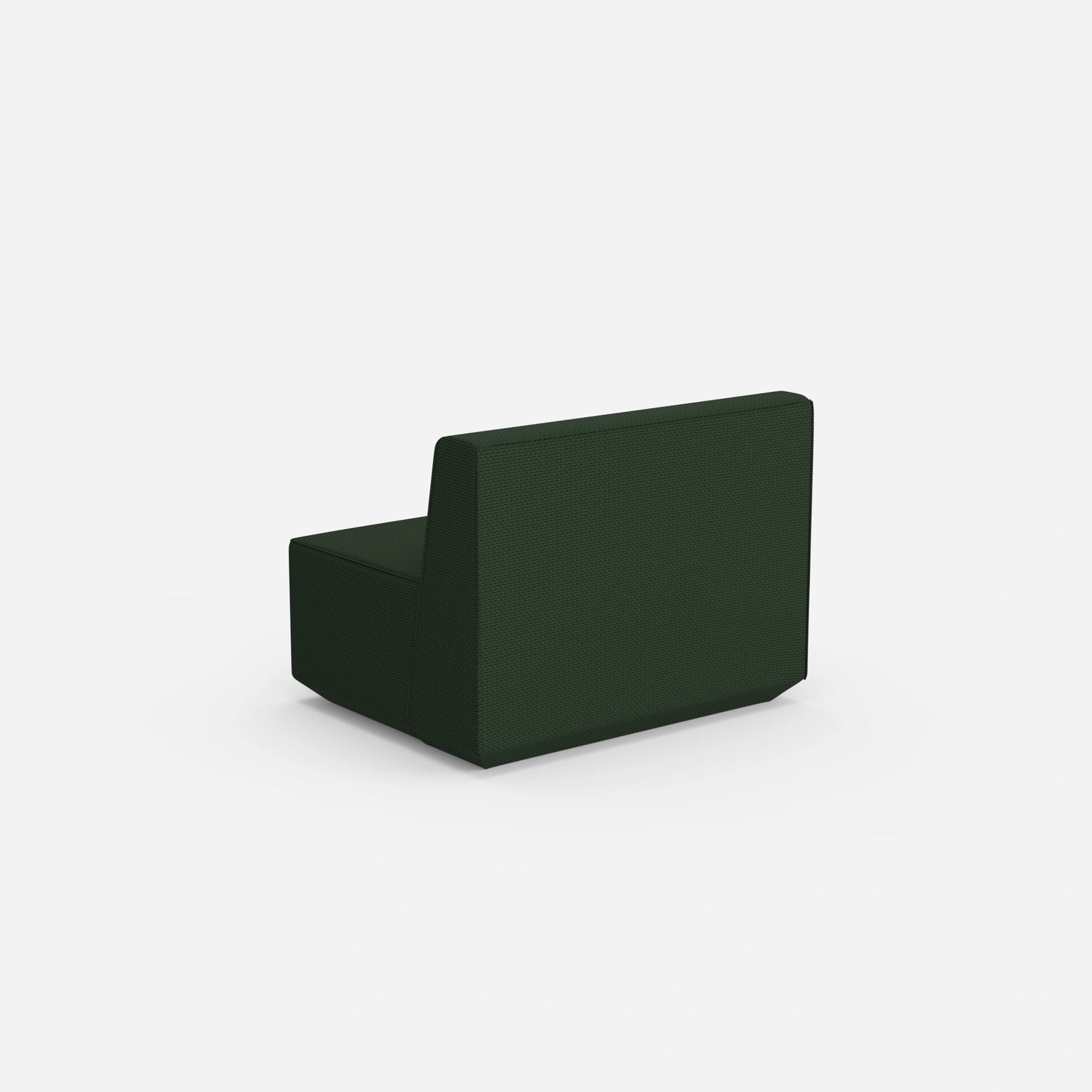 Modular armchair without backrest 100 cm wide from behind