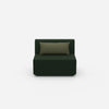 Modular armchair without backrest 100 cm wide from the front