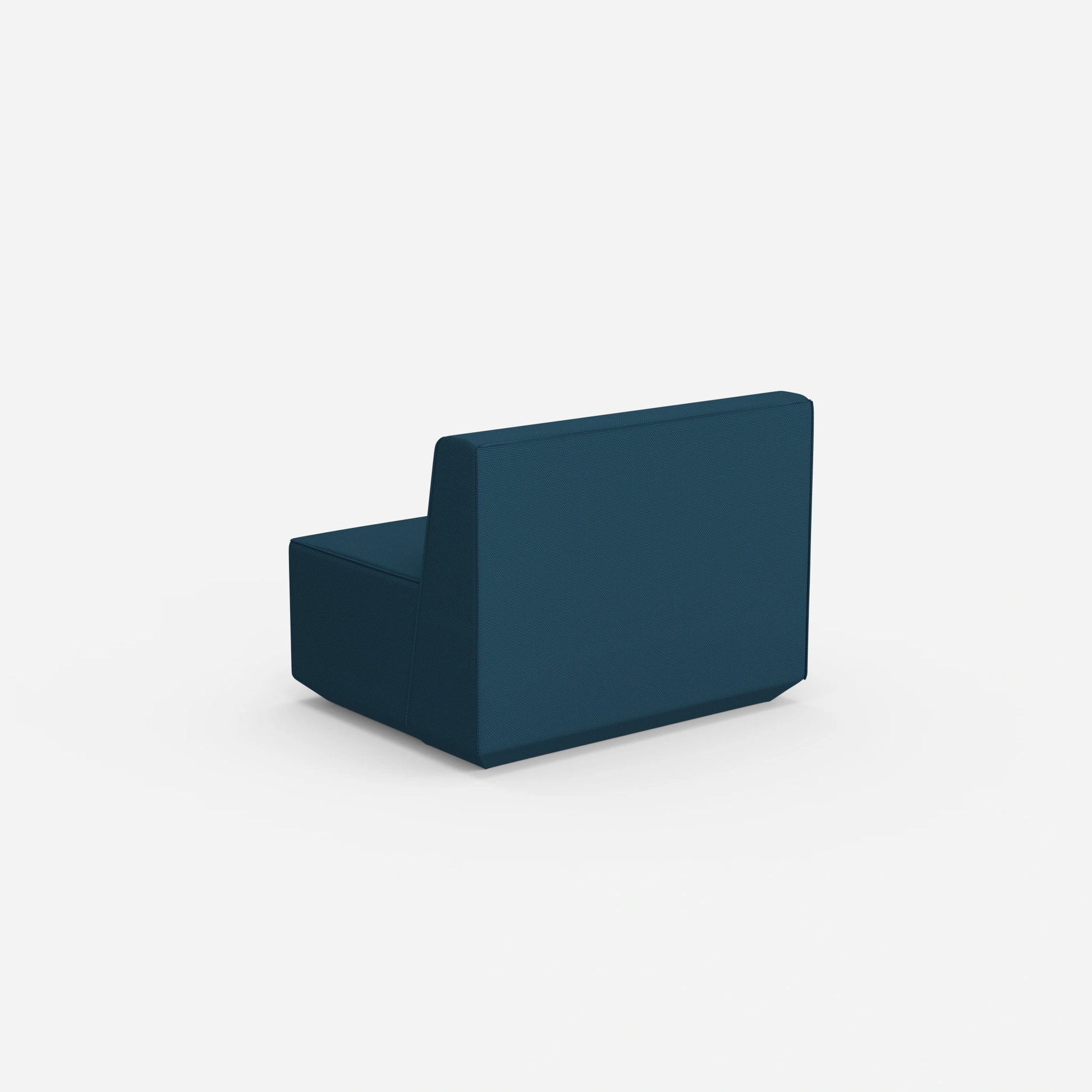 Modular armchair without backrest 100 cm wide from behind