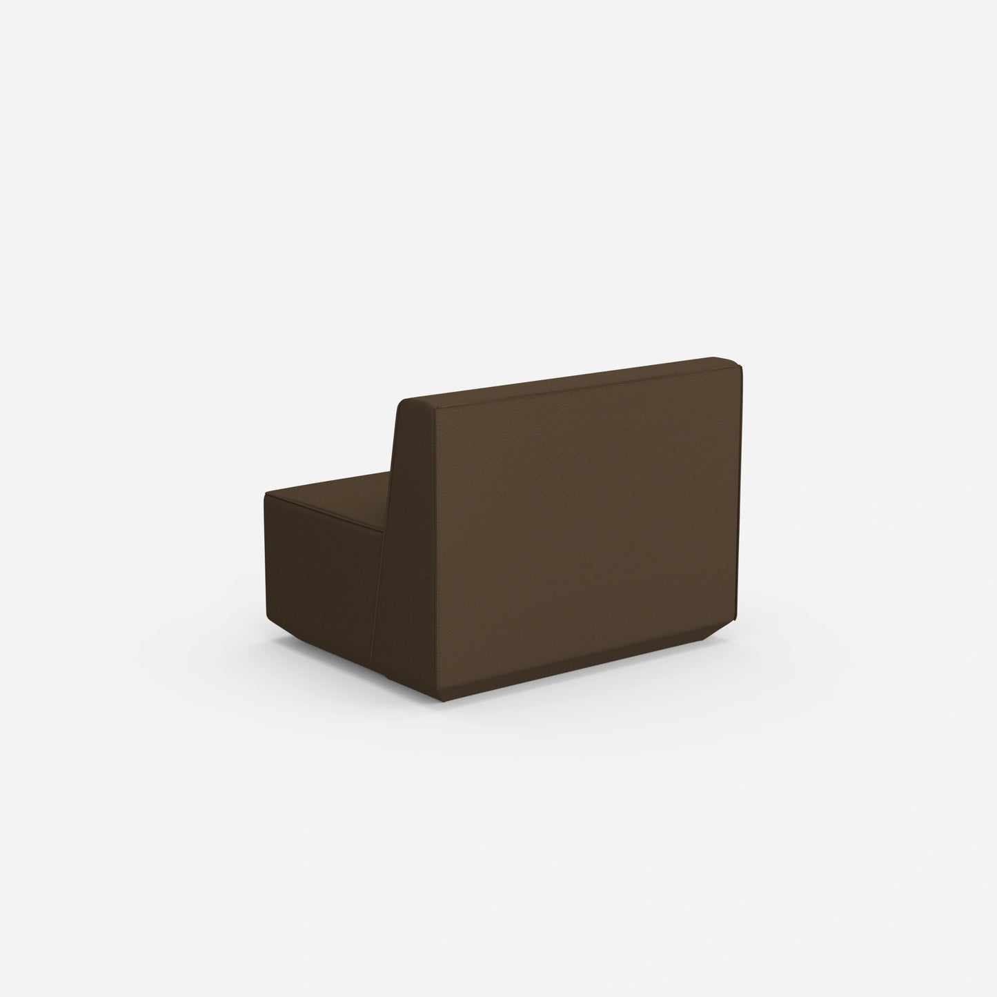 Modular armchair without backrest 100 cm wide from behind