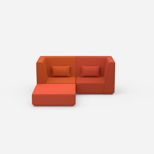 Modular corner sofa for small spaces from the front