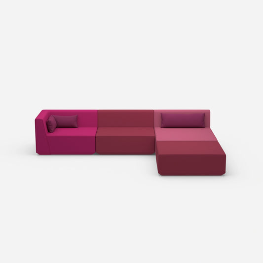 Modular corner sofa large for sleeping from the front