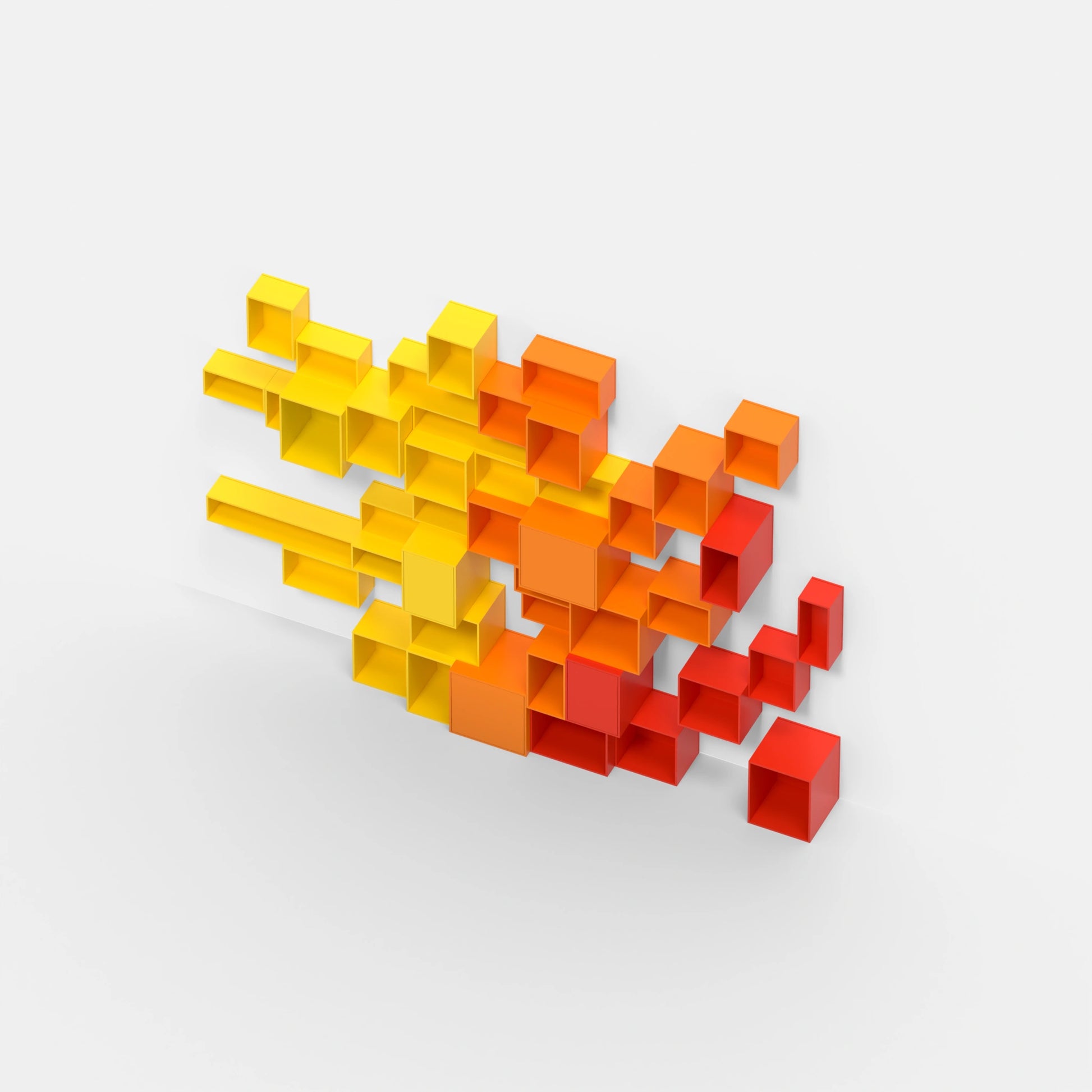Modular shelving RK053 from above