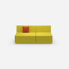 Modular sofa colorful 2 people from the front