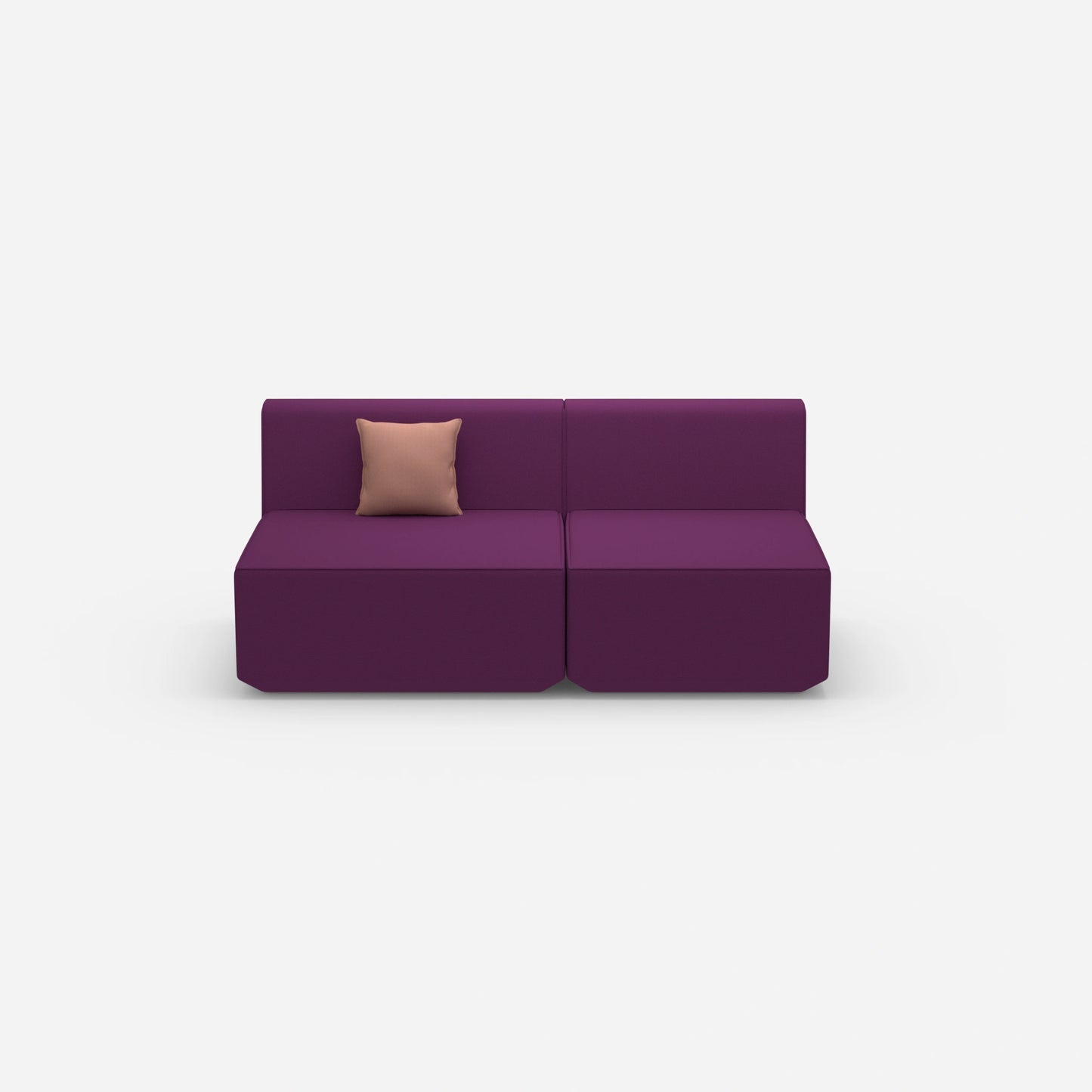 Modular sofa colorful 2 people from the front