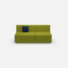 Modular sofa colorful 2 people from the front