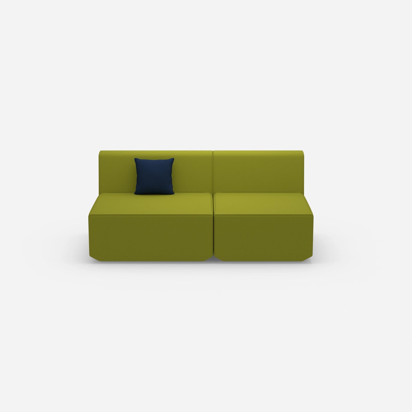Modular sofa colorful 2 people from the front