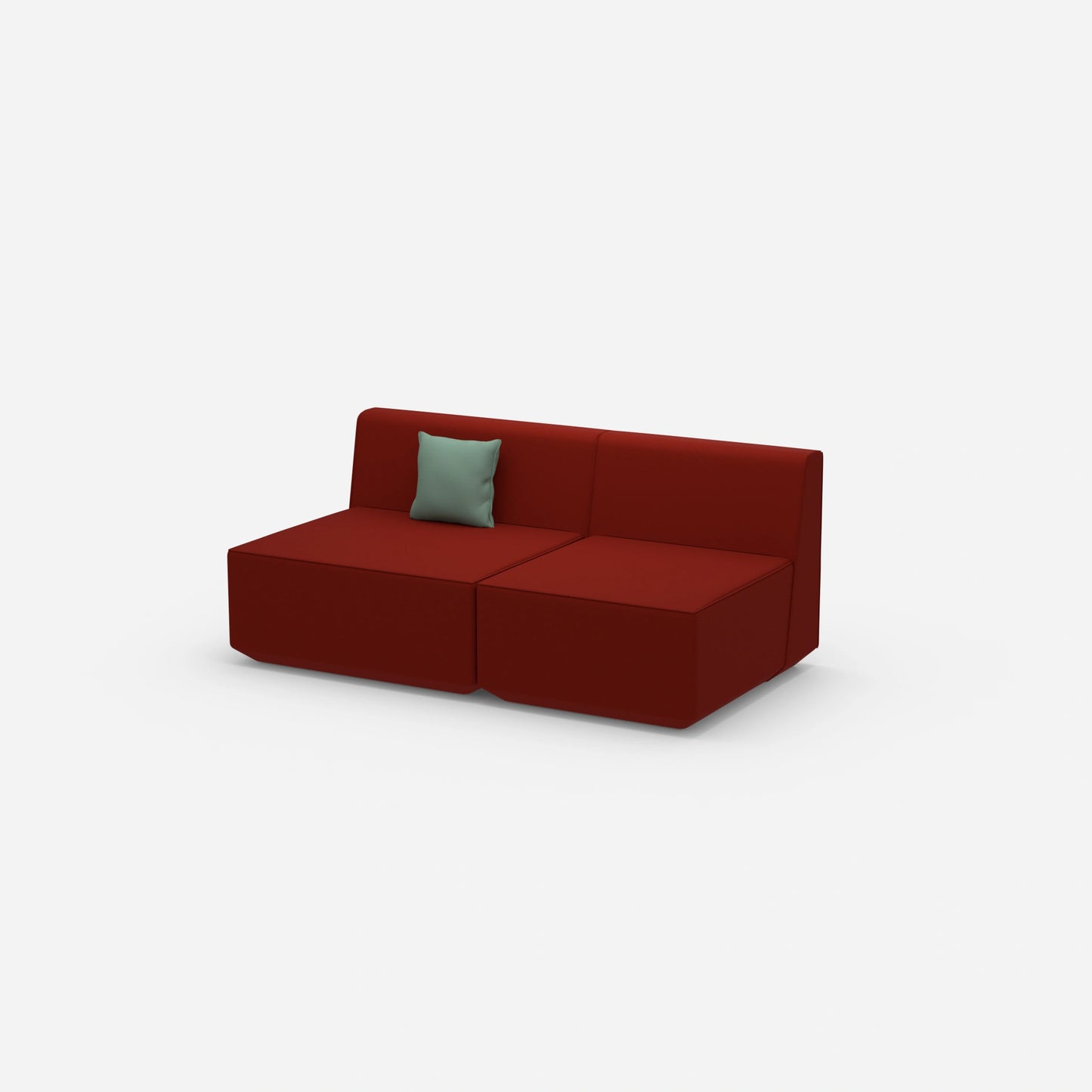 Modular sofa colorful 2 persons from the side