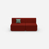 Modular sofa colorful 2 people from the front