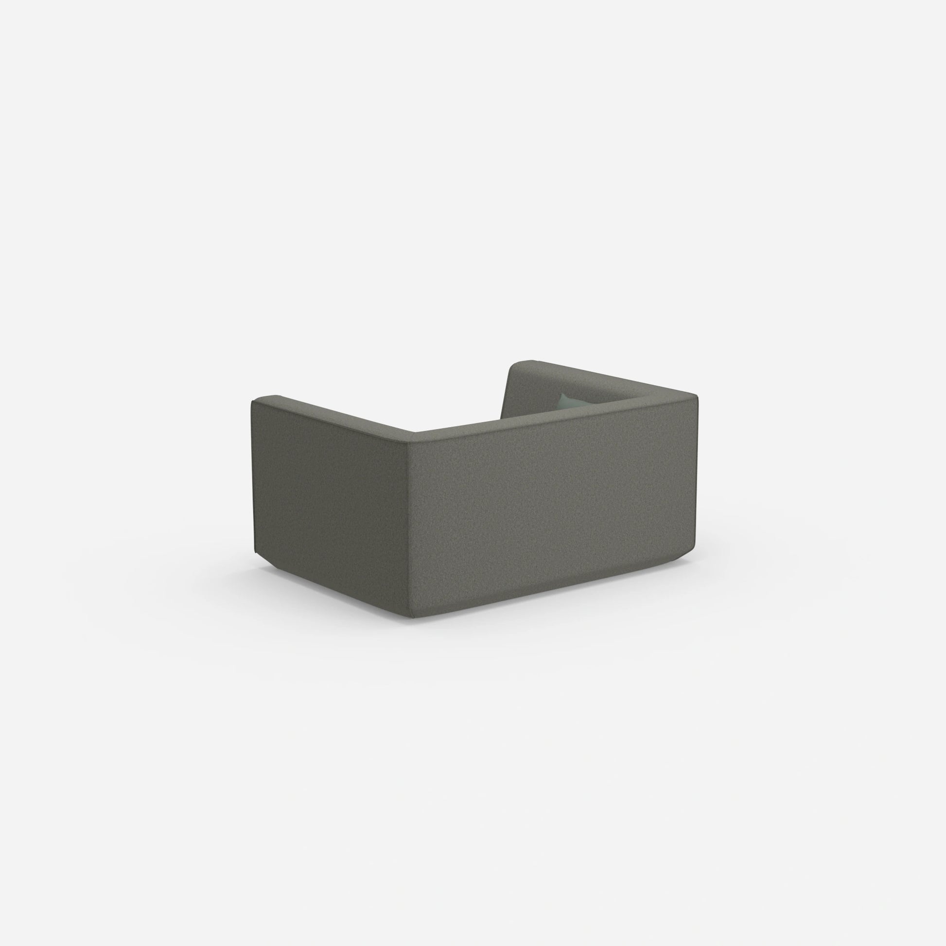 Modern modular sofa from behind