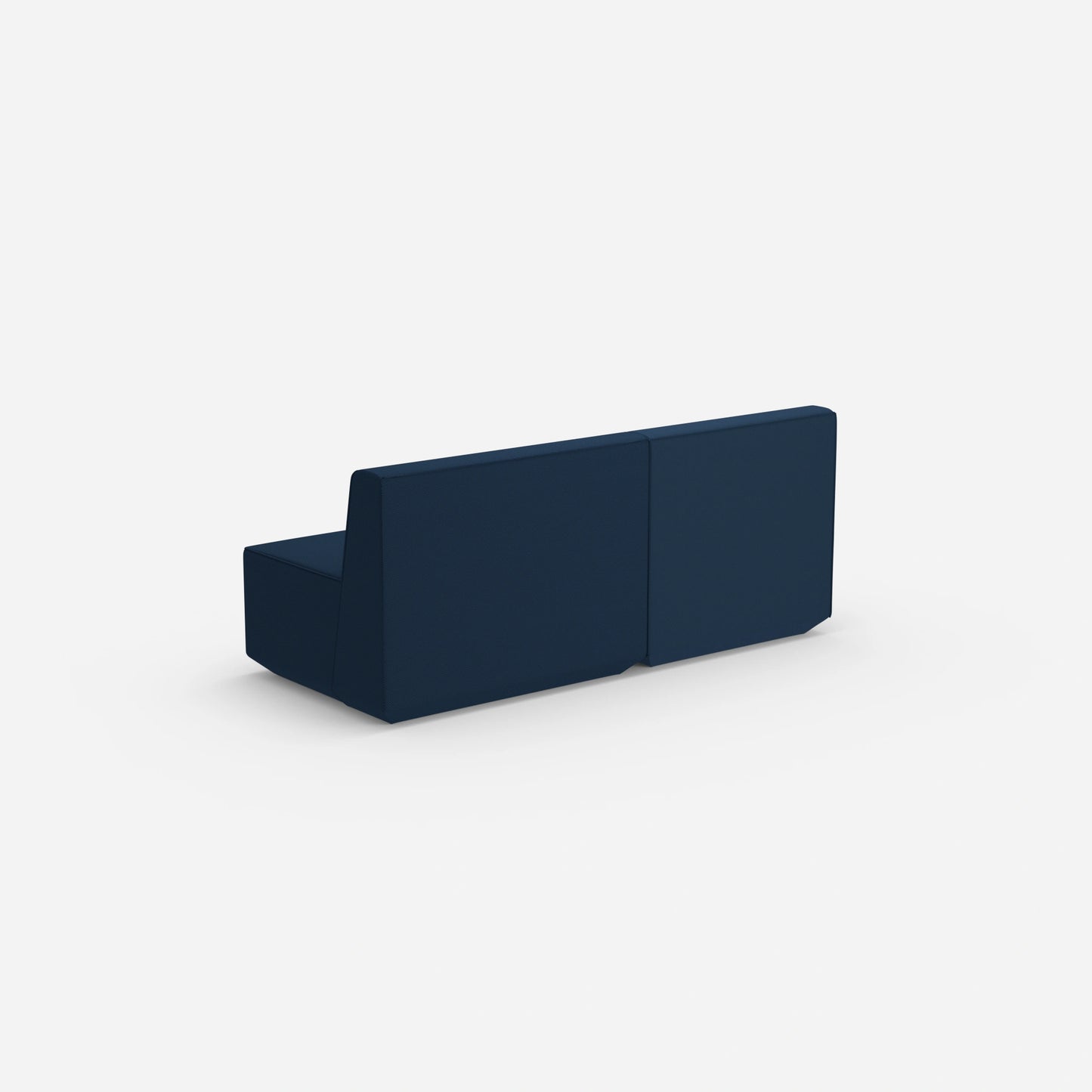 Modular sofa without armrests from behind