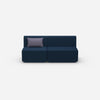 Modular sofa without armrests from the front