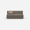 Modular sofa without armrests from the front