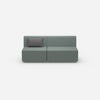 Modular sofa without armrests from the front