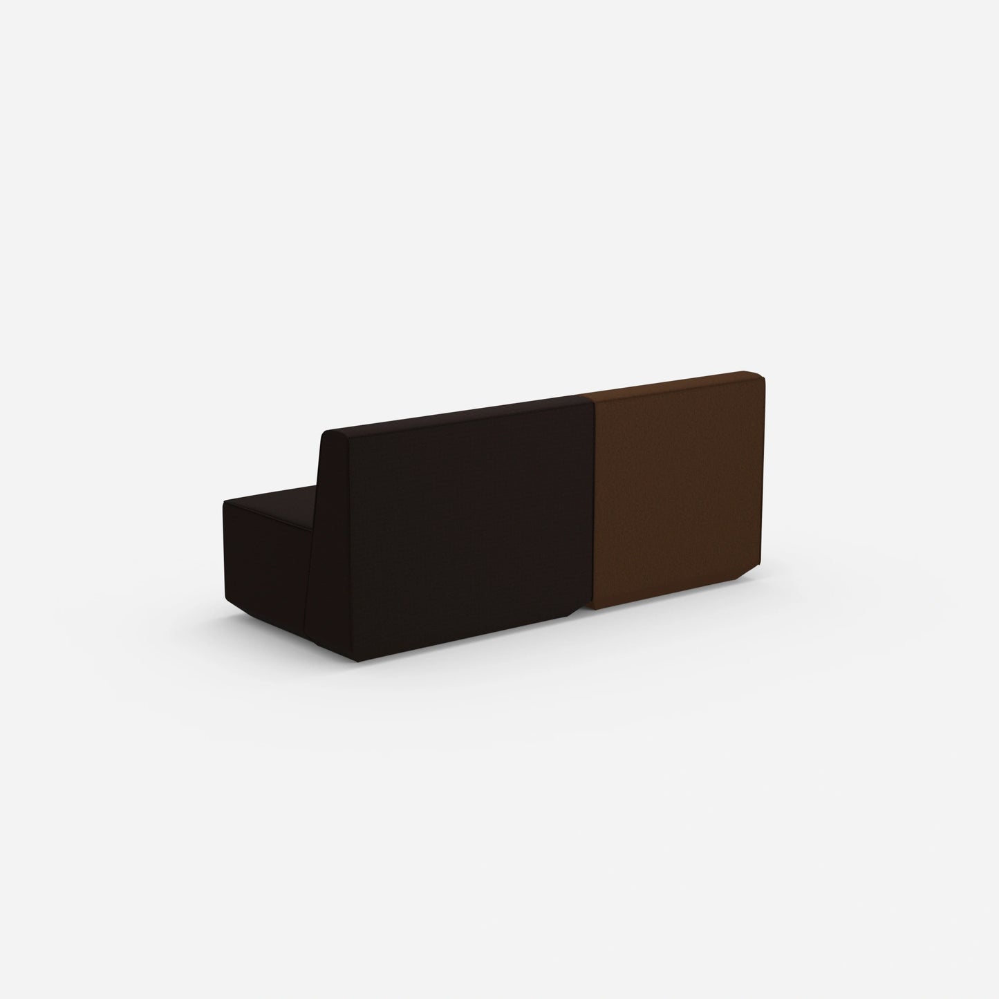 Modular sofa without armrests from behind