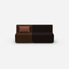 Modular sofa without armrests from the front